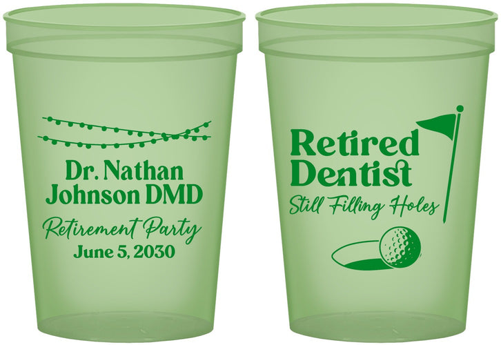 Custom Retirement 16 oz Glow In The Dark Cups - Dentist | 150019