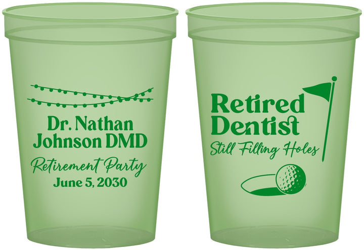 Custom Retirement 16 oz Glow In The Dark Cups - Dentist | 150019