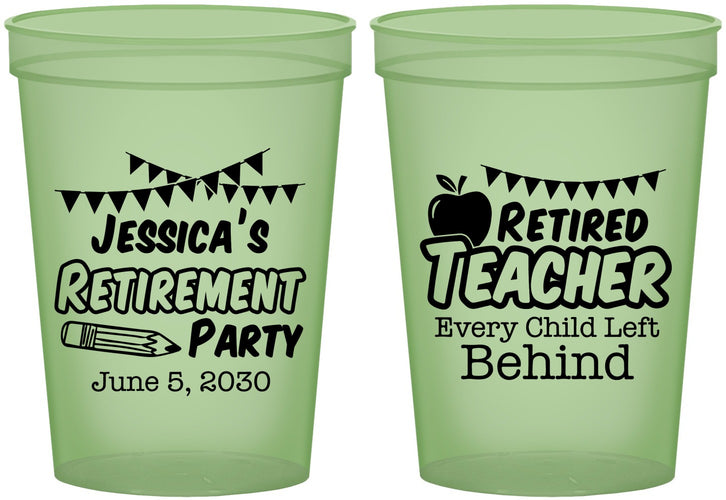Custom Retirement 16 oz Glow In The Dark Cups - Teacher | 150021