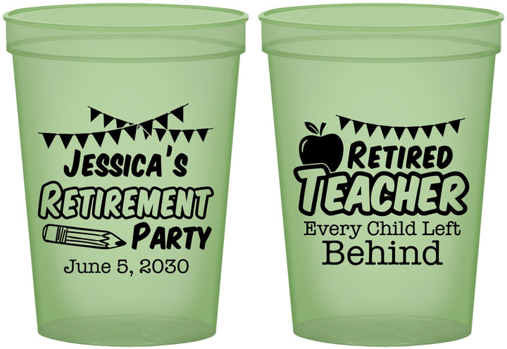Custom Retirement 16 oz Glow In The Dark Cups - Teacher | 150021