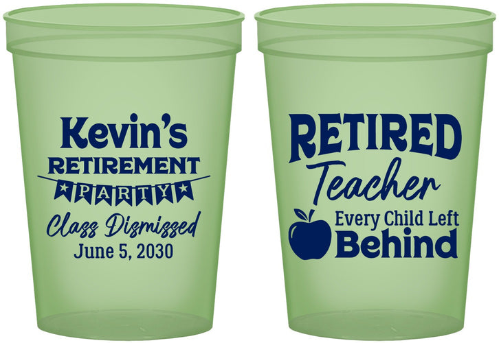 Custom Retirement 16 oz Glow In The Dark Cups - Teacher | 150022