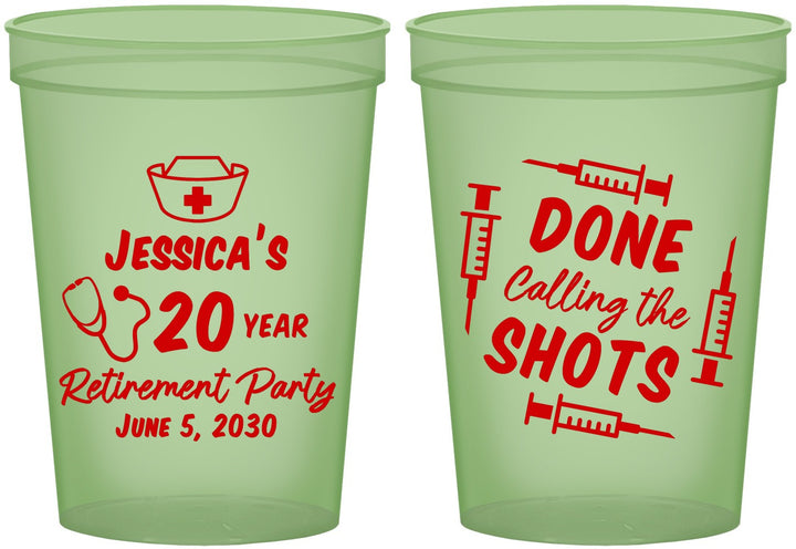 Custom Retirement 16 oz Glow In The Dark Cups - Nurse | 150026