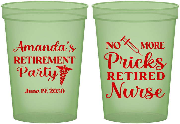 Custom Retirement 16 oz Glow In The Dark Cups - Nurse | 150027