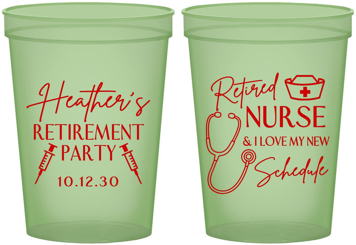 Custom Retirement 16 oz Glow In The Dark Cups - Nurse | 150028