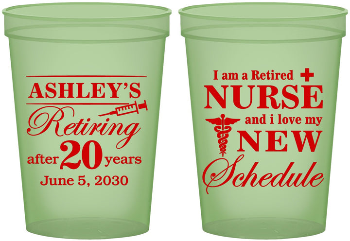 Custom Retirement 16 oz Glow In The Dark Cups - Nurse | 150029