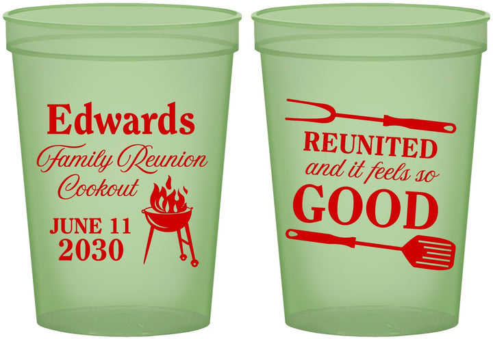 Custom Family Reunion 16 oz Glow In The Dark Cups - Bbq Reunited | 160001