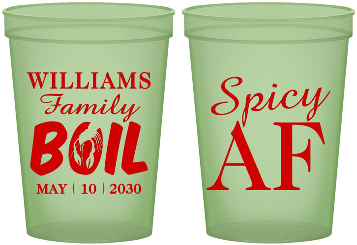 Custom Family Reunion 16 oz Glow In The Dark Cups - Crawfish Boil | 160009