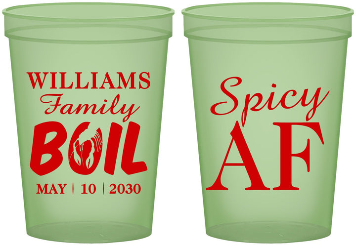 Custom Family Reunion 16 oz Glow In The Dark Cups - Crawfish Boil | 160009