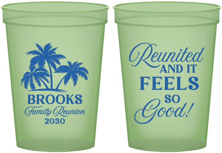 Custom Family Reunion 16 oz Glow In The Dark Cups - Beach Reunited | 160017