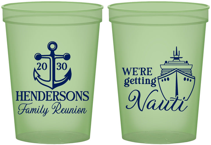 Custom Family Reunion 16 oz Glow In The Dark Cups - Cruise Nautical | 160021