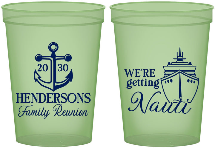 Custom Family Reunion 16 oz Glow In The Dark Cups - Cruise Nautical | 160021