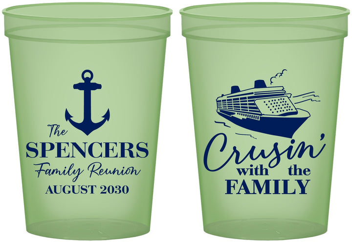 Custom Family Reunion 16 oz Glow In The Dark Cups - Cruise Crusin | 160026