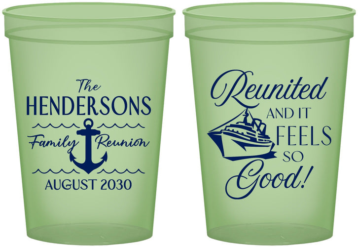 Custom Family Reunion 16 oz Glow In The Dark Cups - Cruise Anchor | 160027