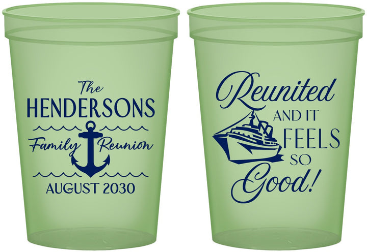 Custom Family Reunion 16 oz Glow In The Dark Cups - Cruise Anchor | 160027