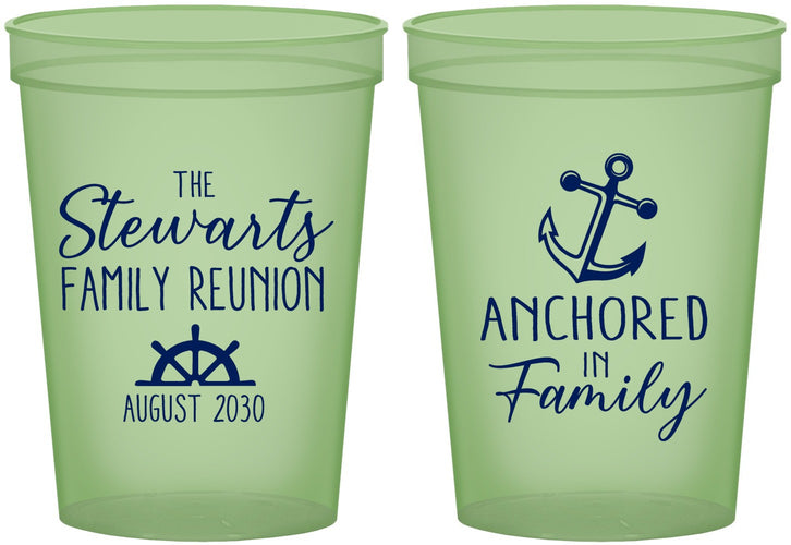 Custom Family Reunion 16 oz Glow In The Dark Cups - Cruise Anchor | 160029