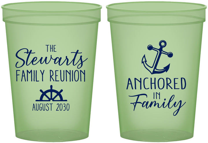 Custom Family Reunion 16 oz Glow In The Dark Cups - Cruise Anchor | 160029