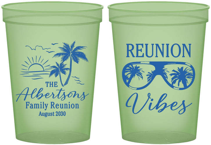 Custom Family Reunion 16 oz Glow In The Dark Cups - Beach | 160034