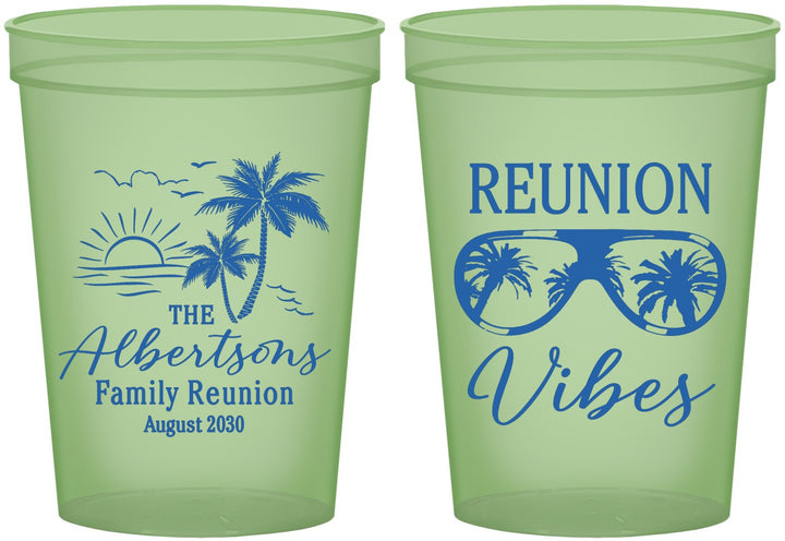 Custom Family Reunion 16 oz Glow In The Dark Cups - Beach | 160034