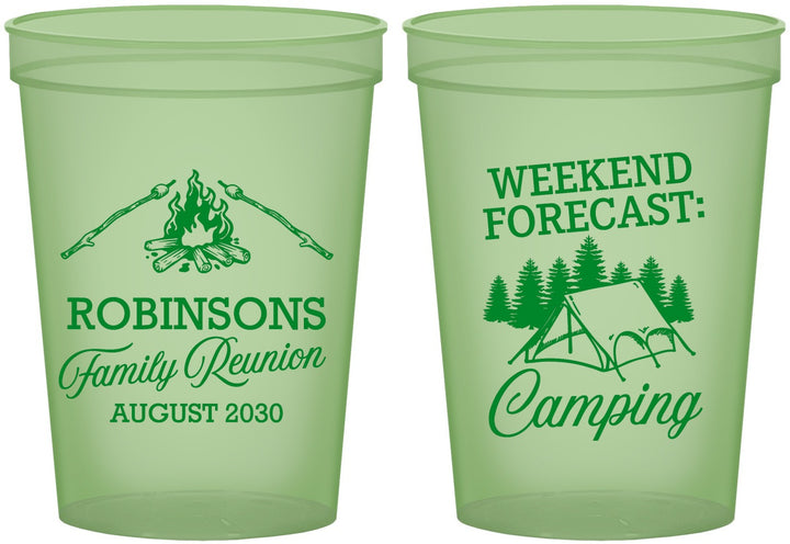 Custom Family Reunion 16 oz Glow In The Dark Cups - Camping | 160044
