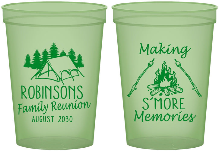 Custom Family Reunion 16 oz Glow In The Dark Cups - Camping | 160046