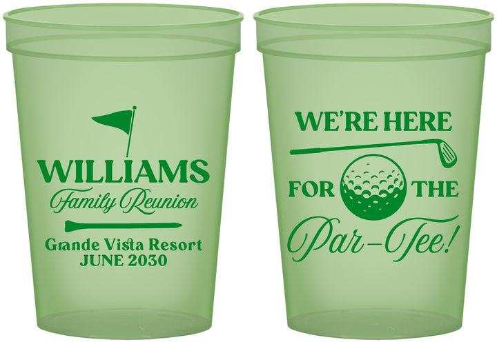 Custom Family Reunion 16 oz Glow In The Dark Cups - Golf | 160047