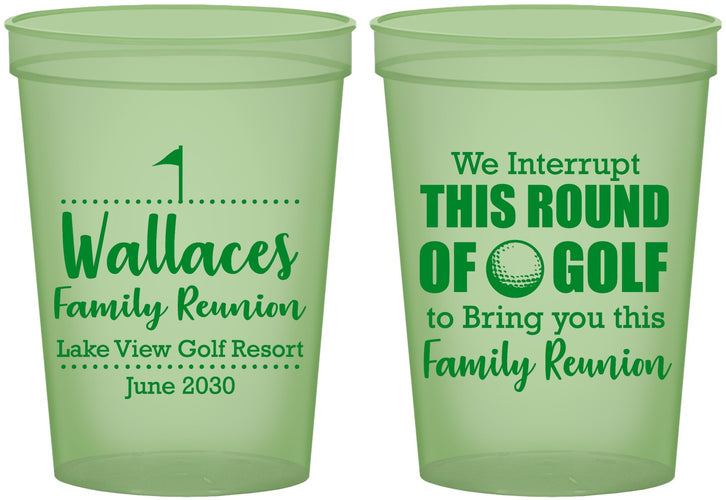 Custom Family Reunion 16 oz Glow In The Dark Cups - Golf | 160048