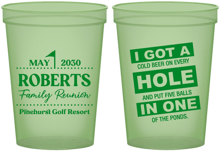Custom Family Reunion 16 oz Glow In The Dark Cups - Golf | 160049