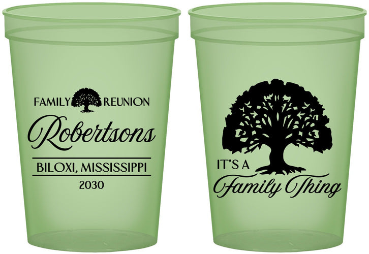 Custom Family Reunion 16 oz Glow In The Dark Cups - Tree Family Thing | 160054