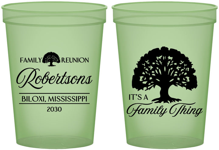 Custom Family Reunion 16 oz Glow In The Dark Cups - Tree Family Thing | 160054