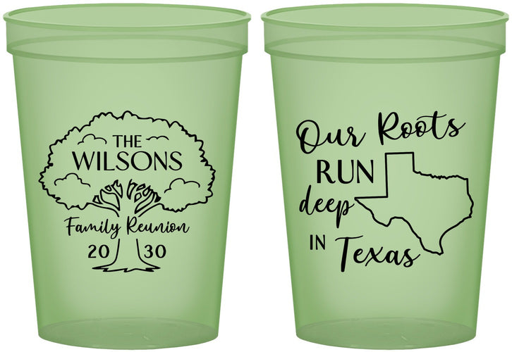 Custom Family Reunion 16 oz Glow In The Dark Cups - Texas | 160055