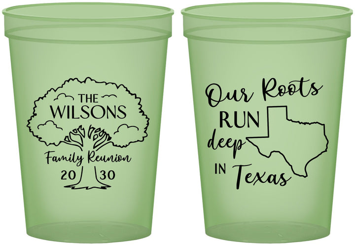 Custom Family Reunion 16 oz Glow In The Dark Cups - Texas | 160055