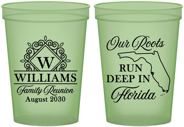 Custom Family Reunion 16 oz Glow In The Dark Cups - Florida | 160057