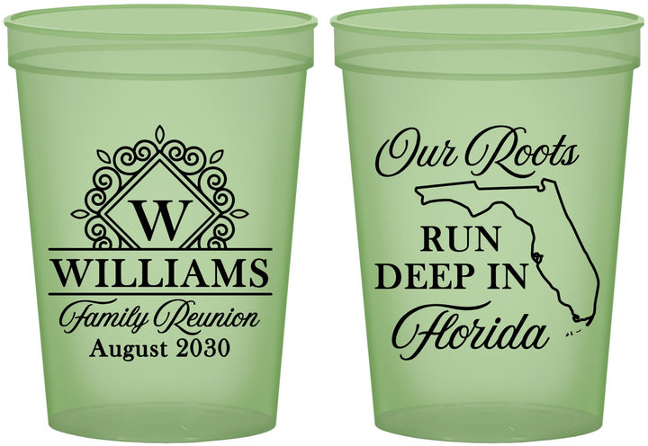 Custom Family Reunion 16 oz Glow In The Dark Cups - Florida | 160057