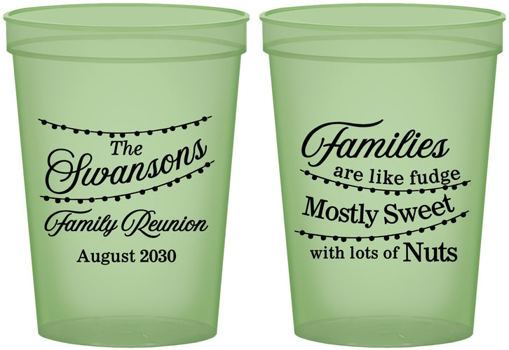 Custom Family Reunion 16 oz Glow In The Dark Cups - String Lights | 160059