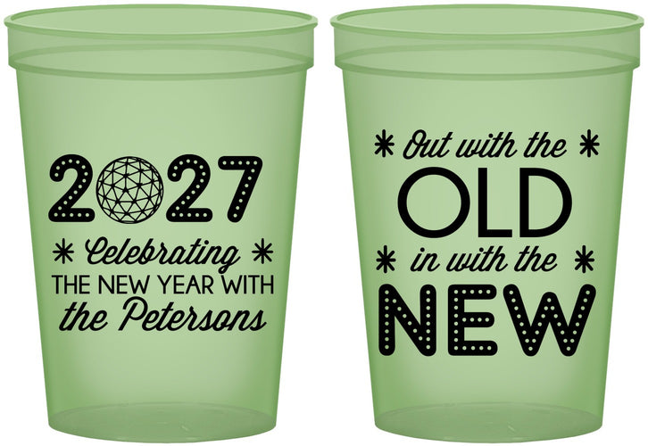 Custom New Years 16 oz Glow In The Dark Cups - 2027 Out With The Old | 170000