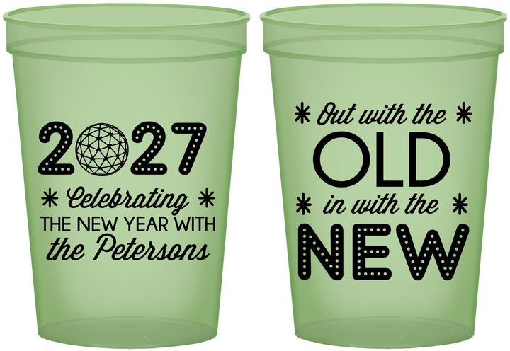 Custom New Years 16 oz Glow In The Dark Cups - 2027 Out With The Old | 170000