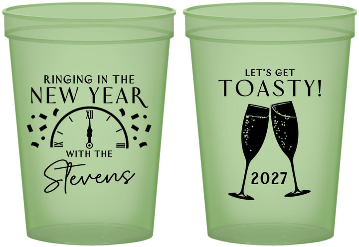 Custom New Years 16 oz Glow In The Dark Cups - 2027 Toast | 170008