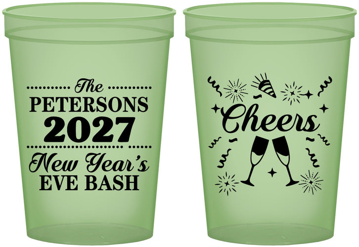 Custom New Years 16 oz Glow In The Dark Cups - 2027 Cheers | 170017