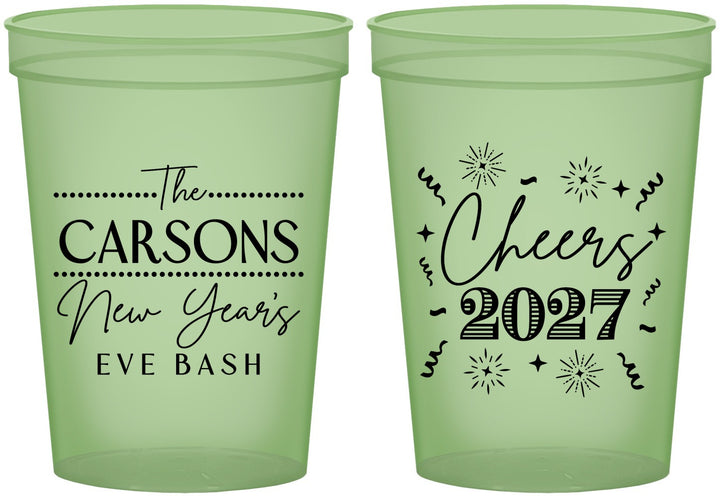 Custom New Years 16 oz Glow In The Dark Cups - 2027 Cheers | 170018