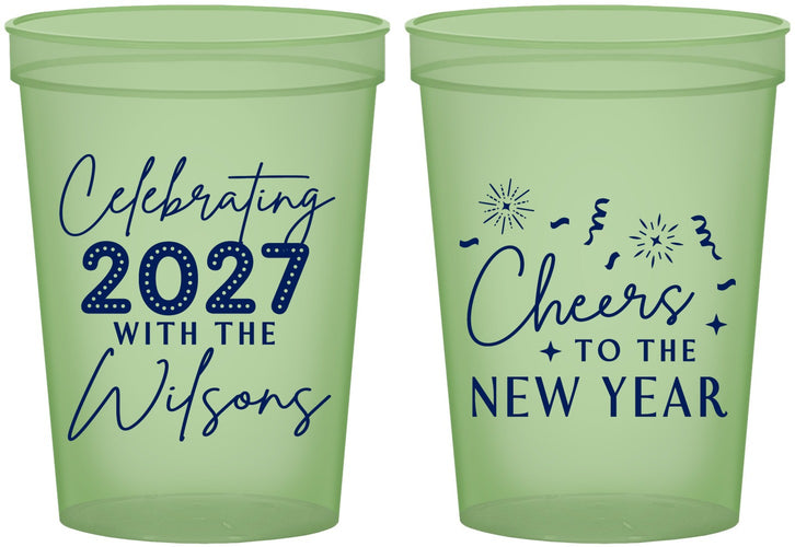 Custom New Years 16 oz Glow In The Dark Cups - 2027 Cheers | 170019
