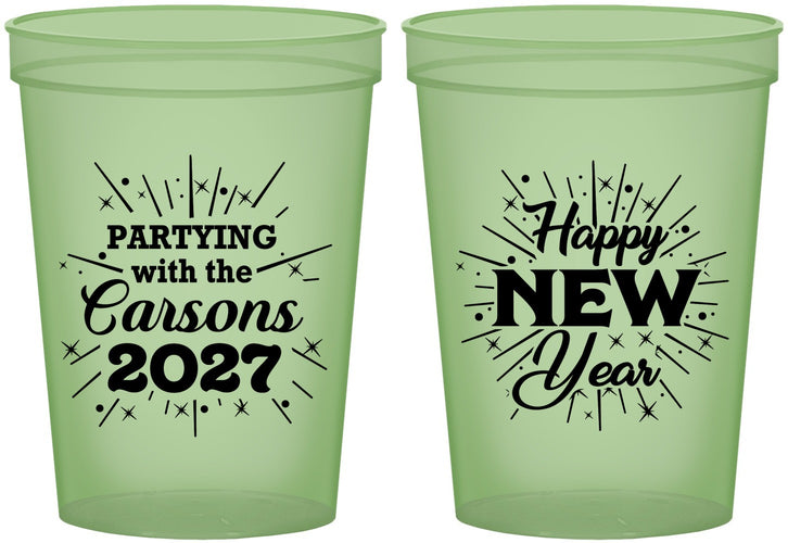 Custom New Years 16 oz Glow In The Dark Cups - 2027 Nye | 170020