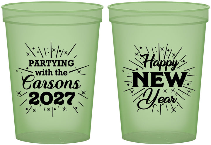 Custom New Years 16 oz Glow In The Dark Cups - 2027 Nye | 170020