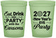 Custom New Years 16 oz Glow In The Dark Cups - 2027 Eat Drink Party | 170022