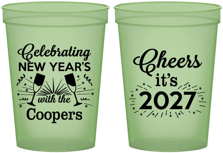Custom New Years 16 oz Glow In The Dark Cups - 2027 Cheers | 170024
