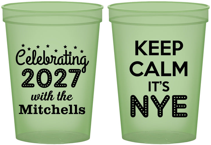 Custom New Years 16 oz Glow In The Dark Cups - 2027 Nye | 170025