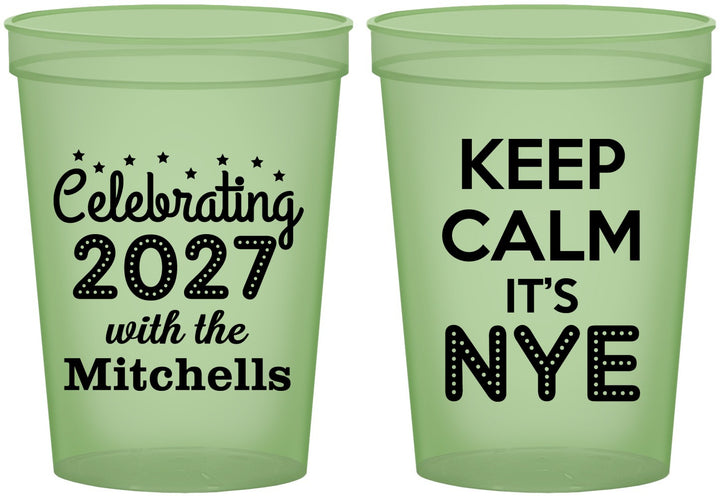 Custom New Years 16 oz Glow In The Dark Cups - 2027 Nye | 170025
