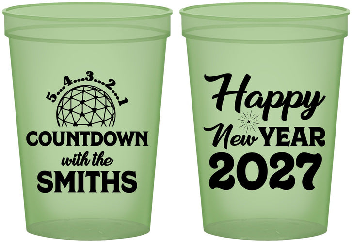 Custom New Years 16 oz Glow In The Dark Cups - 2027 Countdown | 170026
