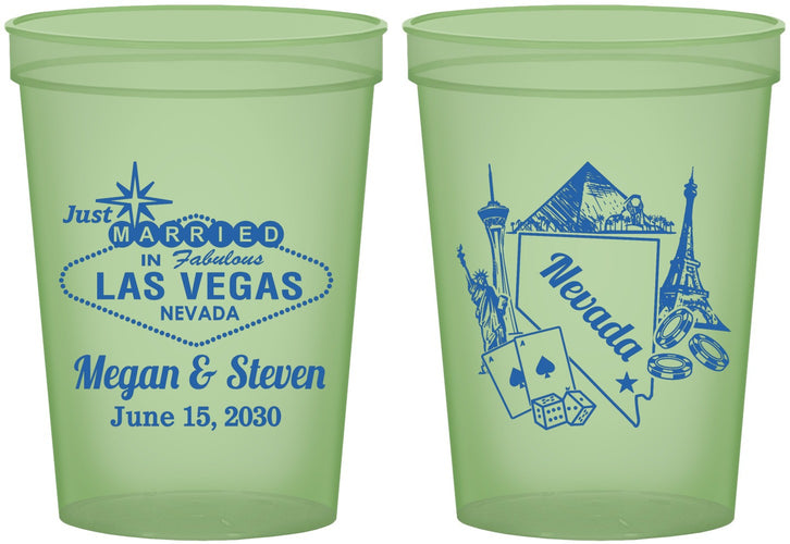 Custom Wedding 16 oz Glow In The Dark Cups - Nevada | 177