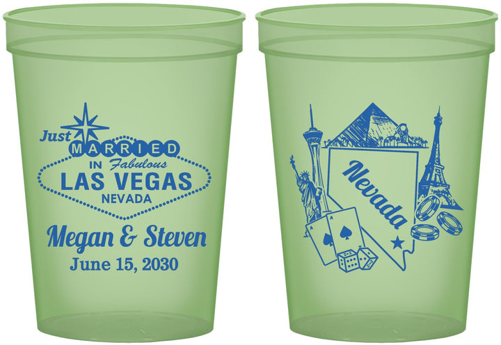 Custom Wedding 16 oz Glow In The Dark Cups - Nevada | 177