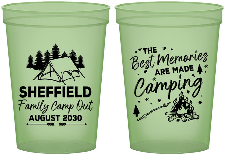 Custom Family Vacation 16 oz Glow In The Dark Cups - Camping Park | 180015